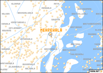 map of Mehrewāla