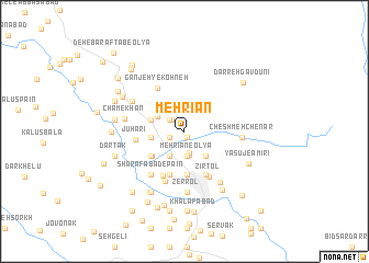 map of Mehrīān