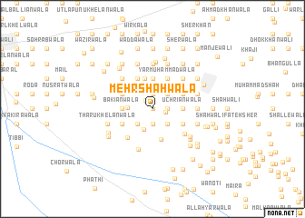 map of Mehr Shāhwāla