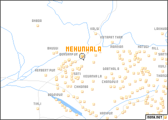 map of Mehūnwāla