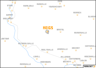 map of Meigs
