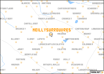 map of Meilly-sur-Rouvres