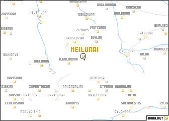 map of Meilūnai