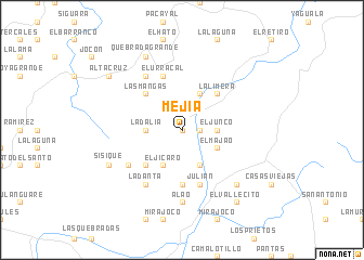 map of Mejía