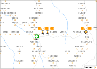 map of Mékak