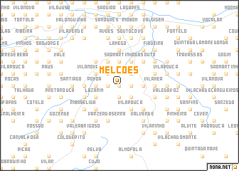 map of Melcões