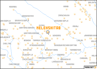 map of Meleh Shītāb