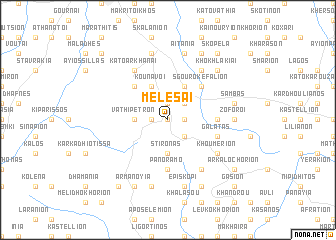 map of Melésai