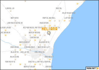 map of Meliana