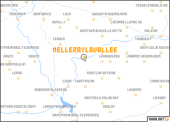 map of Melleray-la-Vallée