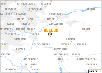 map of Mellor