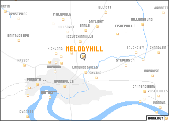 map of Melody Hill
