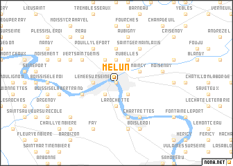 map of Melun