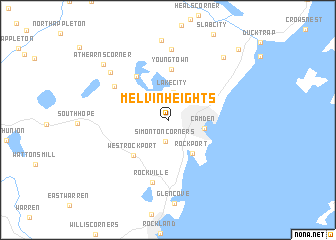 map of Melvin Heights