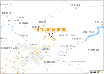 map of Melwood Manor