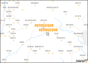 map of Menagesha