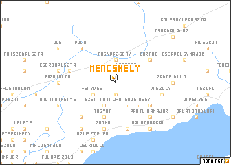 map of Mencshely