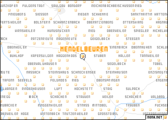 map of Mendelbeuren