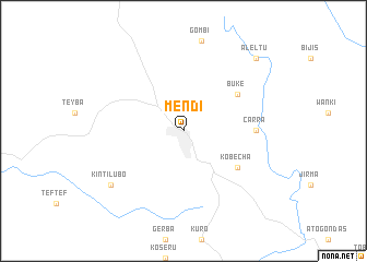 map of Mendī