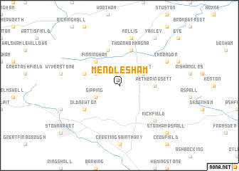 map of Mendlesham