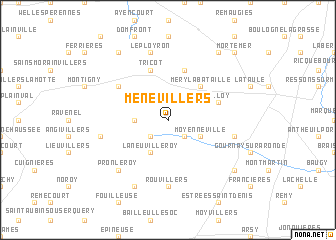 map of Ménévillers