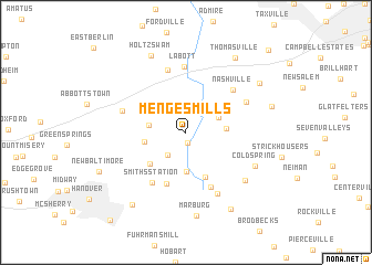 map of Menges Mills