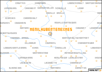 map of Ménil-Hubert-en-Exmes