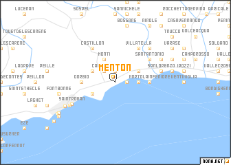 map of Menton