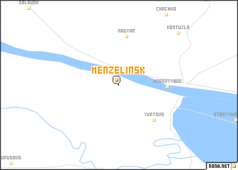 map of Menzelinsk