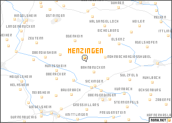 map of Menzingen