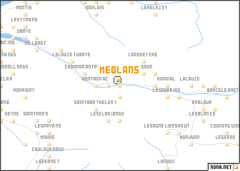 map of Méolans