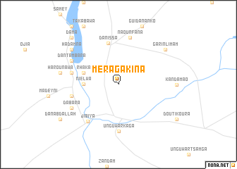 map of Méragakina