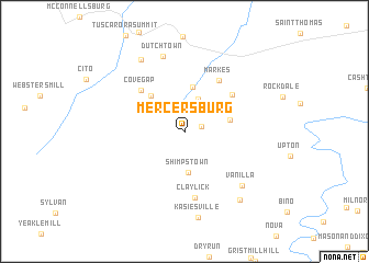 map of Mercersburg