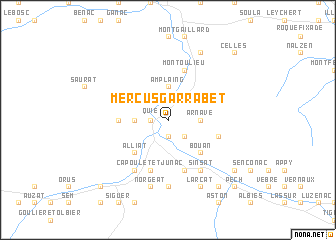 map of Mercus-Garrabet