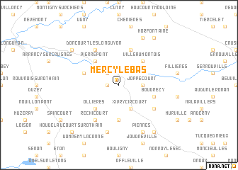 map of Mercy-le-Bas