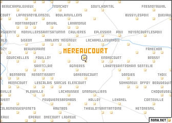 map of Méréaucourt