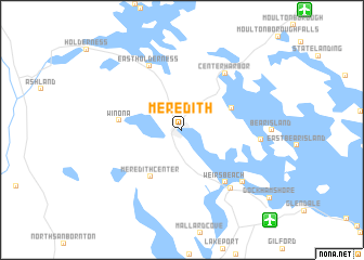 map of Meredith