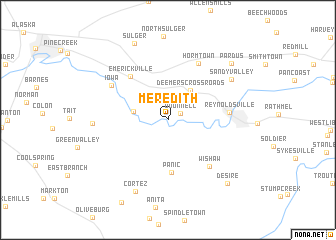 map of Meredith