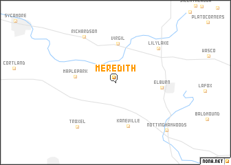 map of Meredith