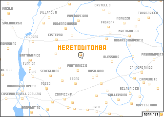map of Mereto di Tomba