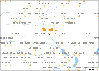 map of Méreuil