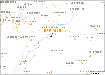 map of Meridian