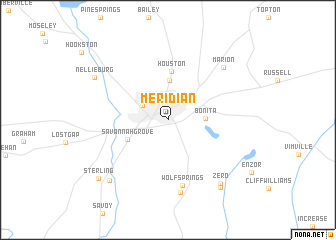 map of Meridian