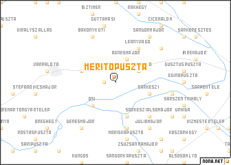 map of Merítőpuszta