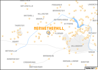 map of Meriwether Hill