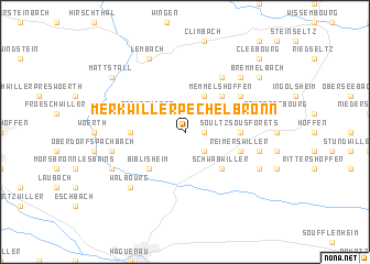 map of Merkwiller-Pechelbronn