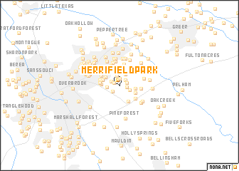 map of Merrifield Park