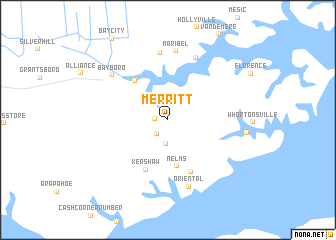 map of Merritt