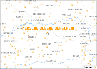 map of Merscheid-lès-Heiderscheid