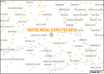 map of Merscheid-lès-Putscheid